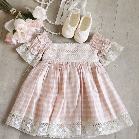 NWOT Princess French Inspired Dupioni Silk Dress 9/12 Months Bloomer & Shoes Set